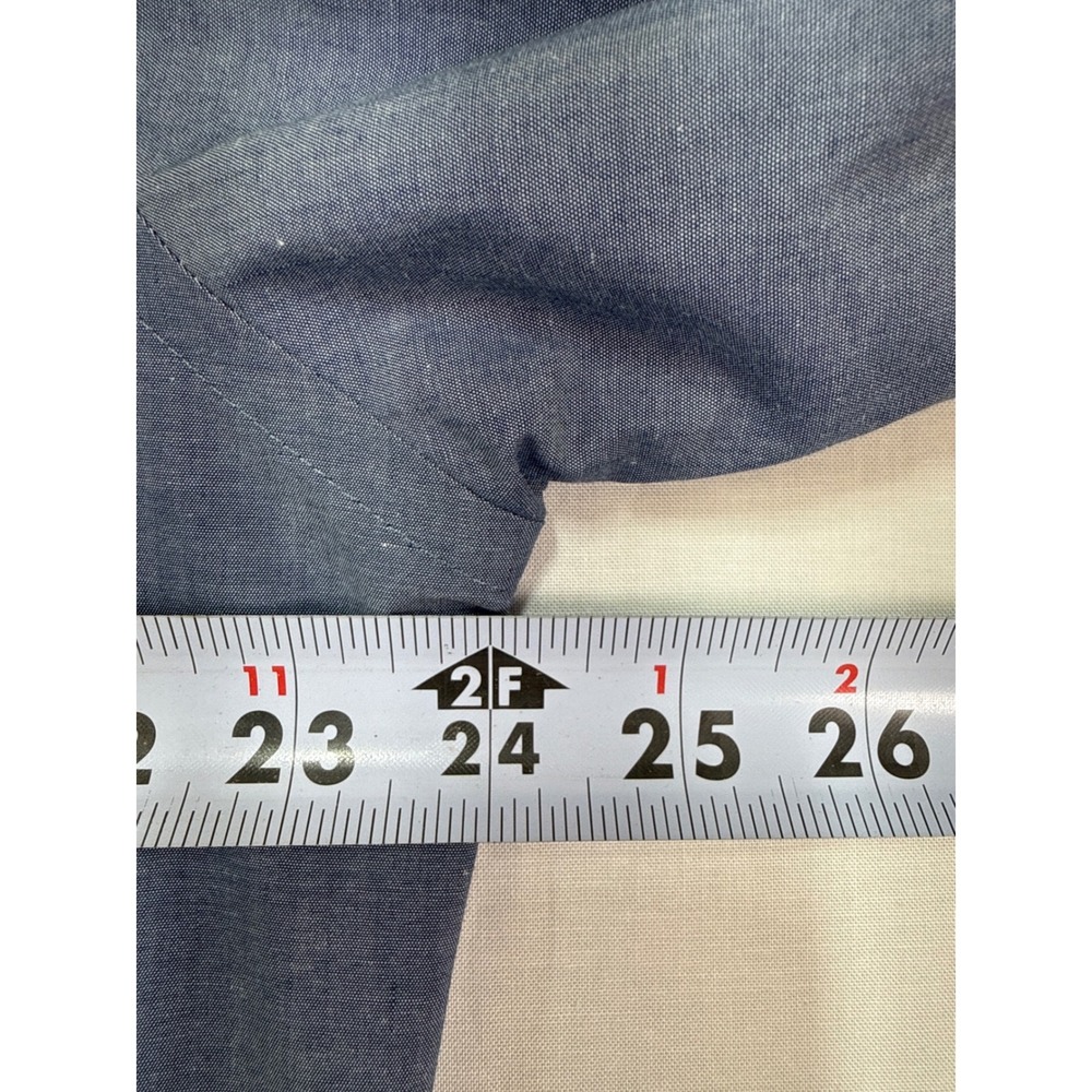 JF J.Ferrar Mens Modern Fit Blue Long Sleeve Button Down Dress Shirt 16-16.5 L - Picture 6 of 6